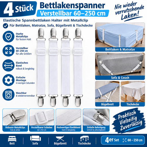 Bettlakenspanner verstellbar - bettlakenspanner,