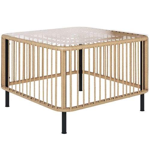 Polyrattan gartentisch x - polyrattan, 65