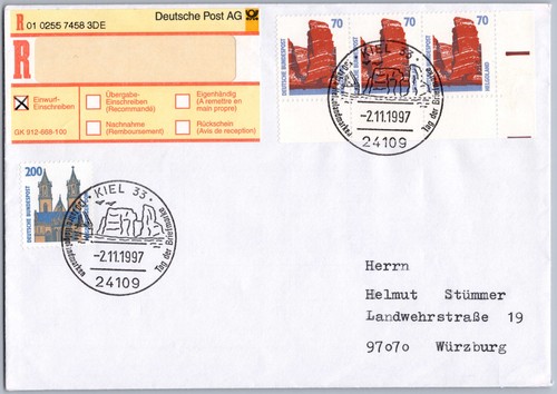 Brief sst tag - der, briefmarke