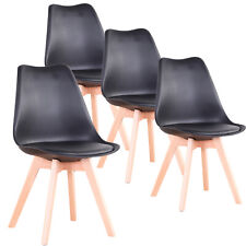 4er Set Esszimmerstühle Esszimmerstuhl Design Stuhl Küchenstuhl mit PU-Kissen