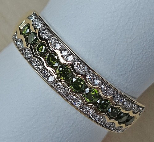 Fancy grün brillant ring - fancy,