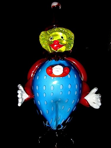 Glasfigur clown massiv - clown, murano