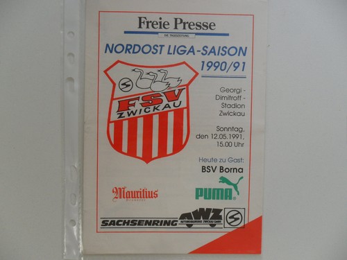 Ddr programm fsv zwickau bsv - fsv,