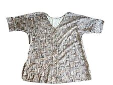 Turnover Gr. 38 Shirt Bluse Mit Muster Kurzarm V-Schnitt