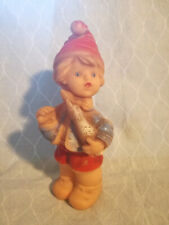 Quietschtier Junge mit Gans und Bündel von Schildkröt Quietschfigur