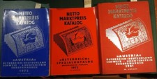 3 Netto Marktpreis Briefmarken Kataloge Österreich /Deutschland 1972, 1975, 1981