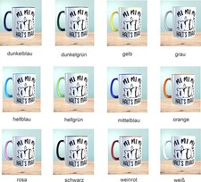 Tasse mit Aufdruck MI MI MI Halts Maul Katze, versch. Farben auswählbar