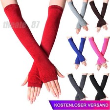 1 Paar Armstulpen Stulpen Fingerlos Handschuhe Wärmer Handstulpen Winter Lang