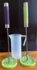 Quirlbesen 2er-Set - Quirl & Untersetzer, Edelstahl, Rührbesen, Handquirl / NEU
