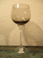 edles Vintage Wein Glas echte Kristall Handarbeit Japan 150ml brauner Kelch