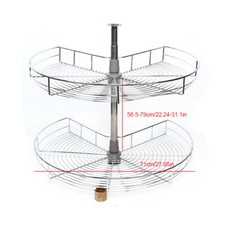 KARUSSELL SCHRANK DREHBODEN ECKSCHRANK  KÜCHE TOPF SCHUBLADE  270° Eckdesign NEU