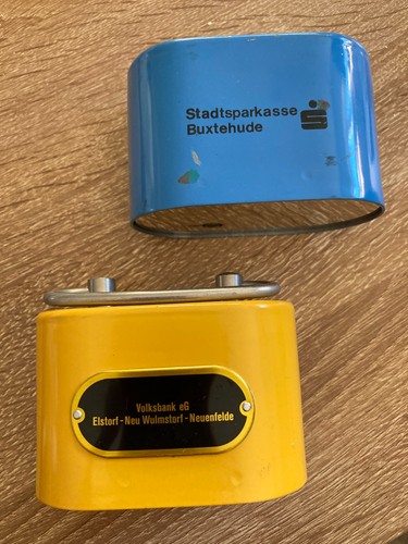 2tlg vintage bank spardose - vintage,