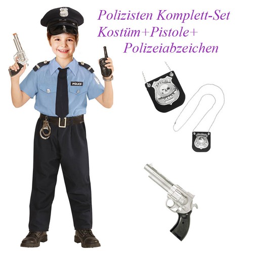 Polizei kostüm set - set, kinder