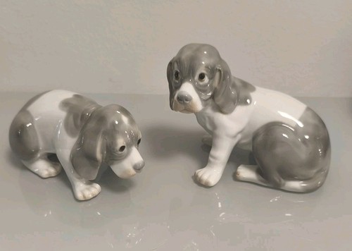 Porzellan figuren basset - porzellan,