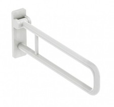 HEWI Stützklappgriff Ser 801, L:600mm, Aluminiumkern reinweiß