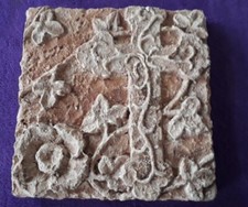 Neu!1 Hübsches Wand Deko Relief Bild 23x23x3cm Kunststoff Beige BWare Restposten