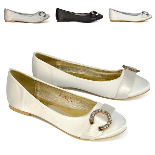 Flache damen brautschuhe - flache, damen-brautschuhe