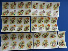 48 einbrennbare Schiebebilder Blütendekor Rose Blumen Dekor Porzellan malen