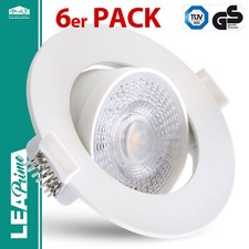 6er Pack LED Einbaustrahler 7W Spot Strahler ultraflach 3-Step Einbauleuchte
