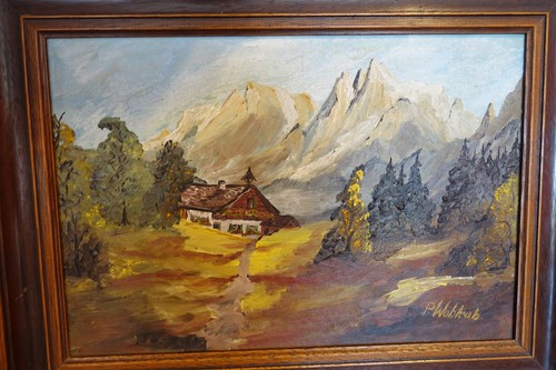 Gerahmtes ölbild auf - gerahmtes, holz