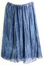 Rock mit Gummizug Gr. 22 Blau Damen-Skirt Freizeitrock RPW