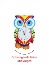 Wanduhr Bunte Eule