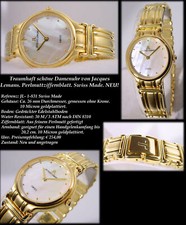 Hochwertige Damenuhr swiss made Jacques Lemans 10 Micron Goldauflage 26 mm 1-831