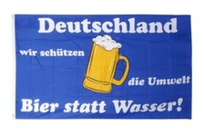 Fahne Bier statt Wasser Flagge