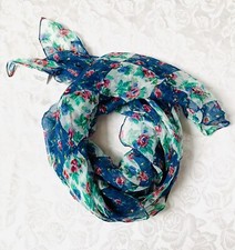 wunderschönes Tuch, Schal, 100% feine Viskose, bunt, transparent