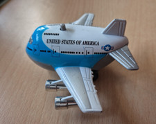 Flugzeug mit Aufziehmotor (L: ca. 9cm, B: ca. 11cm, H: ca. 5cm) - gebraucht