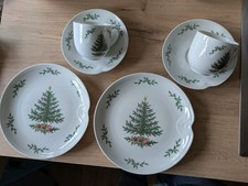 AK Kaiser Domino 683 Weihnachten Tannenbaum  2 x  Kaffee  Gedeck 3tlg