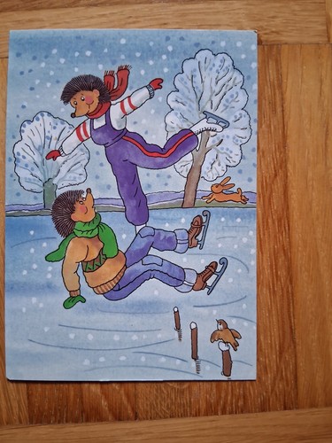 Motivkarte postkarte igel - postkarte,