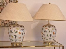 Vintage Chinesische Porzellan Lampe im Design der 1960er Jahre