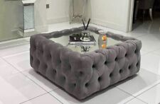 Grau Samt Luxus Glasplatte