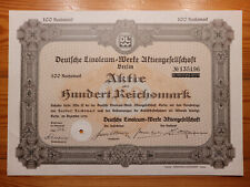 D: Deutsche Linoleum-Werke, Berlin, 1933, 100 RM, BODENBELÄGE*