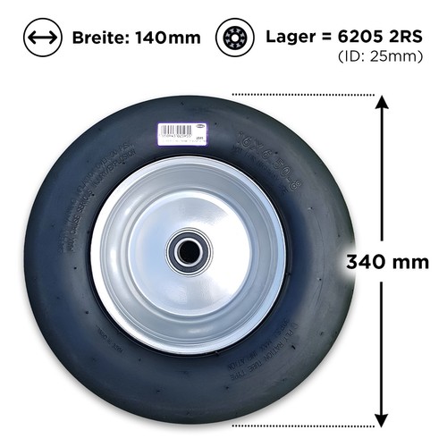 Luftreifen 16x6 mit - 16x6.50-8,