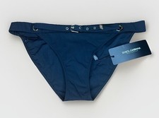 Dolce & Gabbana Beachwear Bikinihose schwarz EU XL UK 16 Gürtelschnalle selten 00s