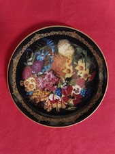 Romantischer Blumenzauber - schimmernde Blütenpoesie Wandteller Bradex ca 19,5cm