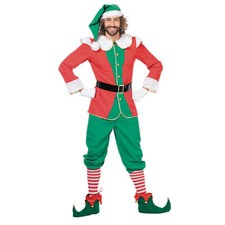 Herren-Kostüm Weihnachtself, rot-grün, Weihnachtskostüm, Kobold, Wichtel