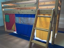 FLEXA Kinder- Jugend- und Hochbett mit Kleiderschrank