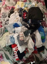 Gemischtes  80tlg Bekleidungspaket Gr.50/56 - 86 für Mini - Boys