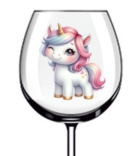 12x Aquarell Cartoon Einhorn