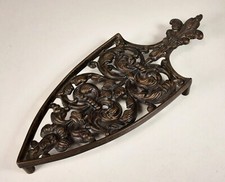 Alter Untersetzer Bügeleisen, Bronze, Ablage #B481