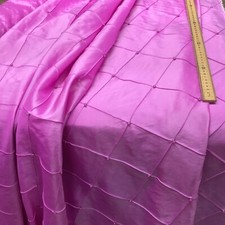 Gesteppter Taft Stoff Perlen Vorhang Jalousien Bettdecke Bettwäsche Brautkleid 60" ROSA