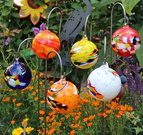 Gartenstecker glas kugel - gartenstecker,