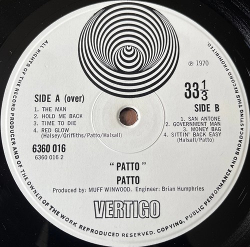 Patto 1970 vertigo - lp,