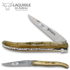 Laguiole en Aubrac Taschenmesser Widderhorn 12 cm L0512BEIF Klinge glänzend