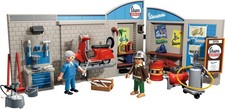 PLAYMOBIL Cars 71620 60s Vespa Garage, inklusive beweglicher Hebebühne, neu ovp