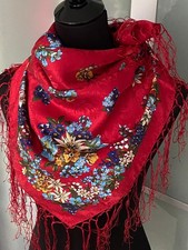 Trachten Damen Seiden Tuch Halstuch Kopftuch Schultertuch Größe 71 cm x 71 cm