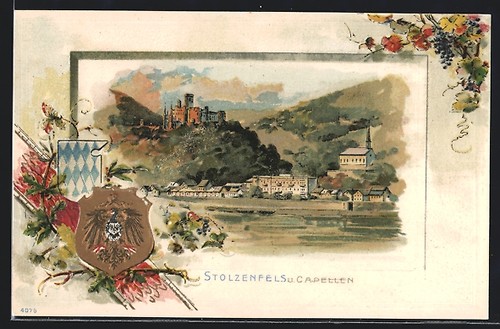 Lithographie stolzenfels - lithographie,